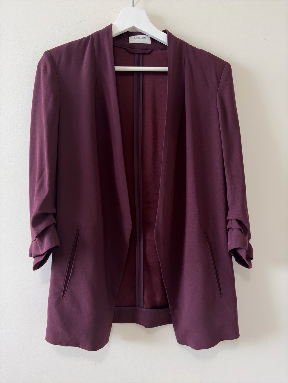 ARITZIA BABATON POWER BLAZER MIRROR CREPE SIZE 2 - Picture 4 of 10
